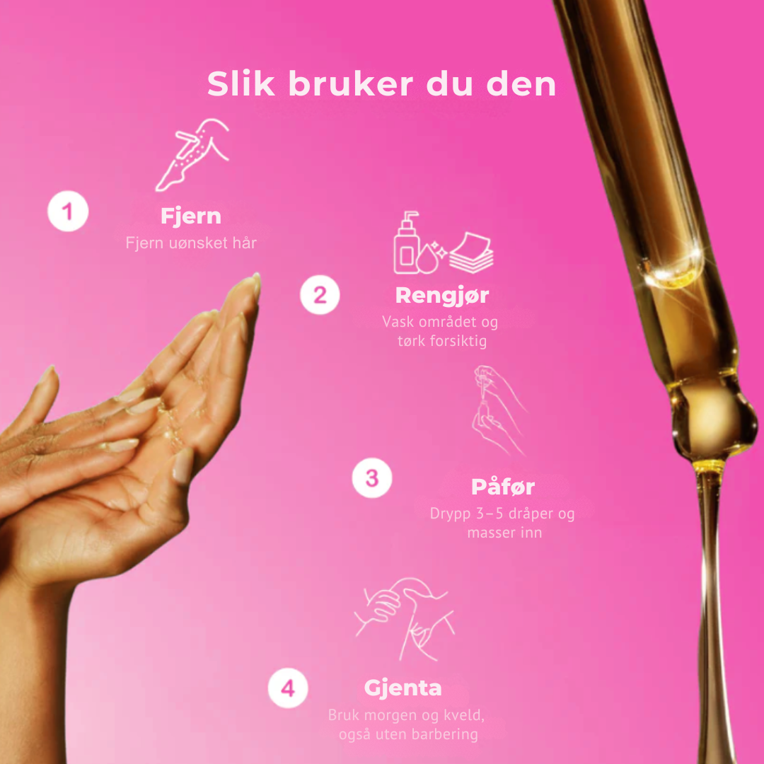 Hårfjerningsolje – Naturlig myk hud uten barberhøvel